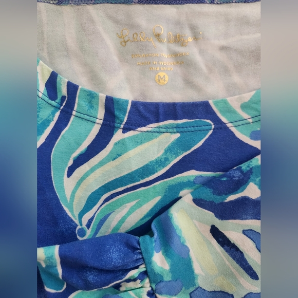 Lilly Pulitzer UPF50 Sophie Ruffle Blue Women’s Dress High Tide - Picture 5 of 7